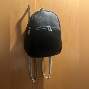 Black Pebbled Backpack jewel by 31